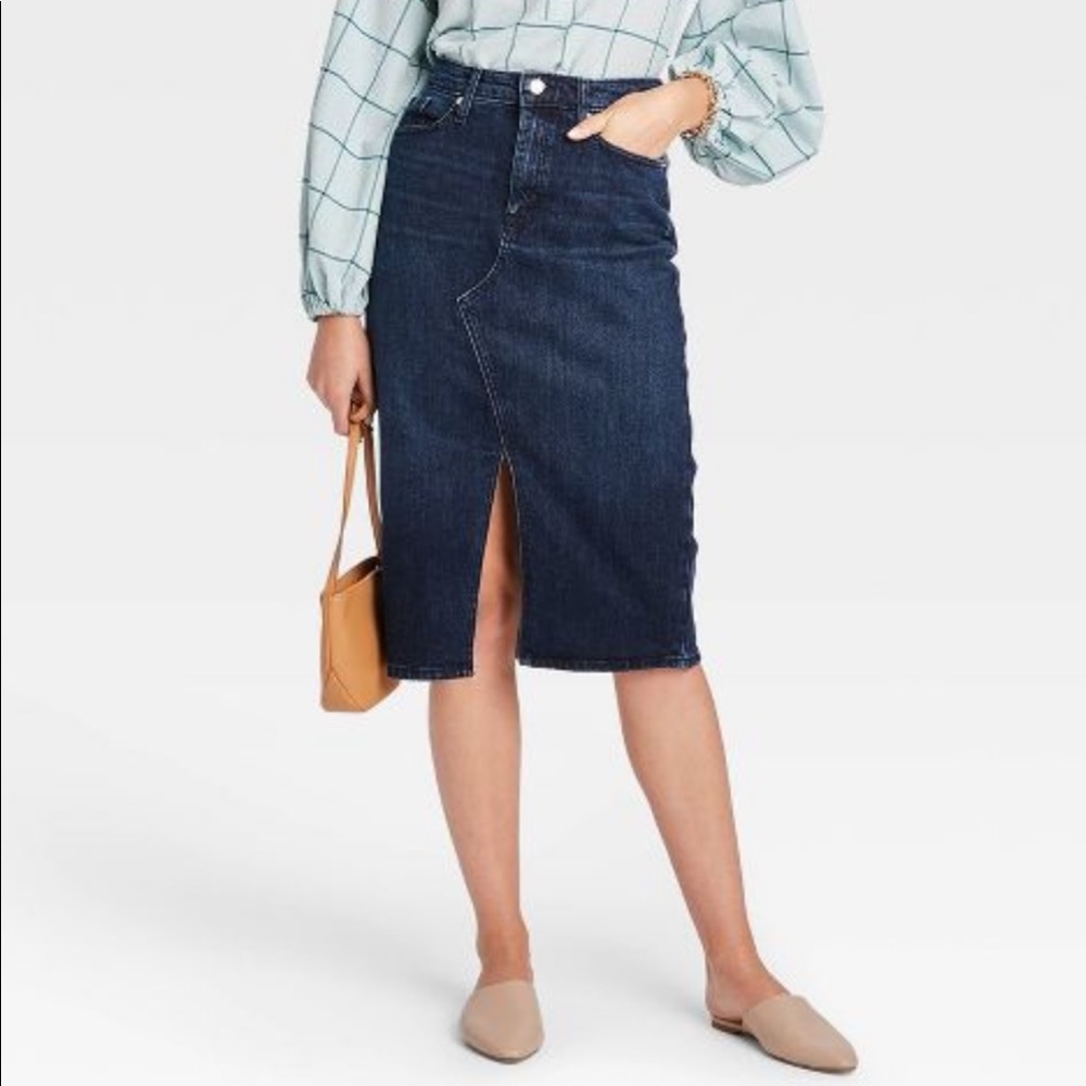 Midi Denim Skirt